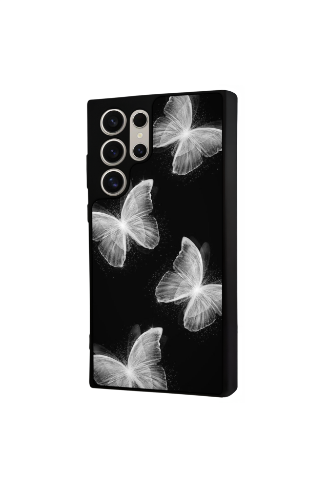 Samsung Galaxy S22 Ultra Uyumlu Kelebek Tasarımlı Glossy Premium Kılıf