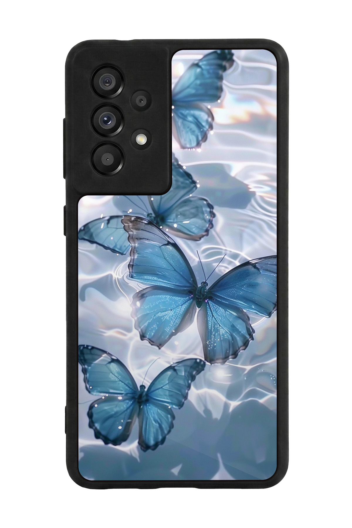 Samsung Galaxy A73 Uyumlu Kelebek Tasarımlı Glossy Premium Kılıf