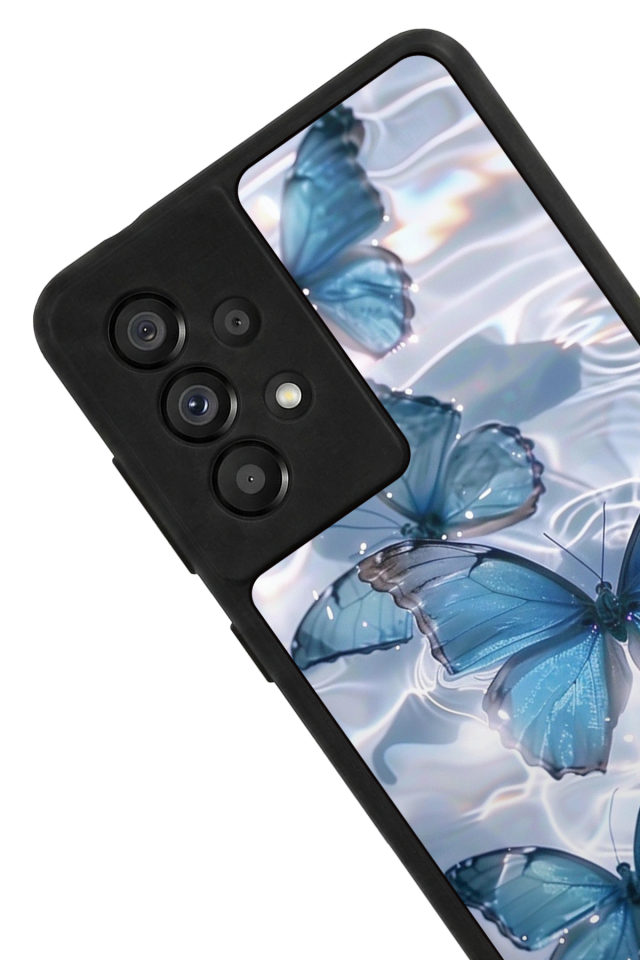 Samsung Galaxy A73 Uyumlu Kelebek Tasarımlı Glossy Premium Kılıf