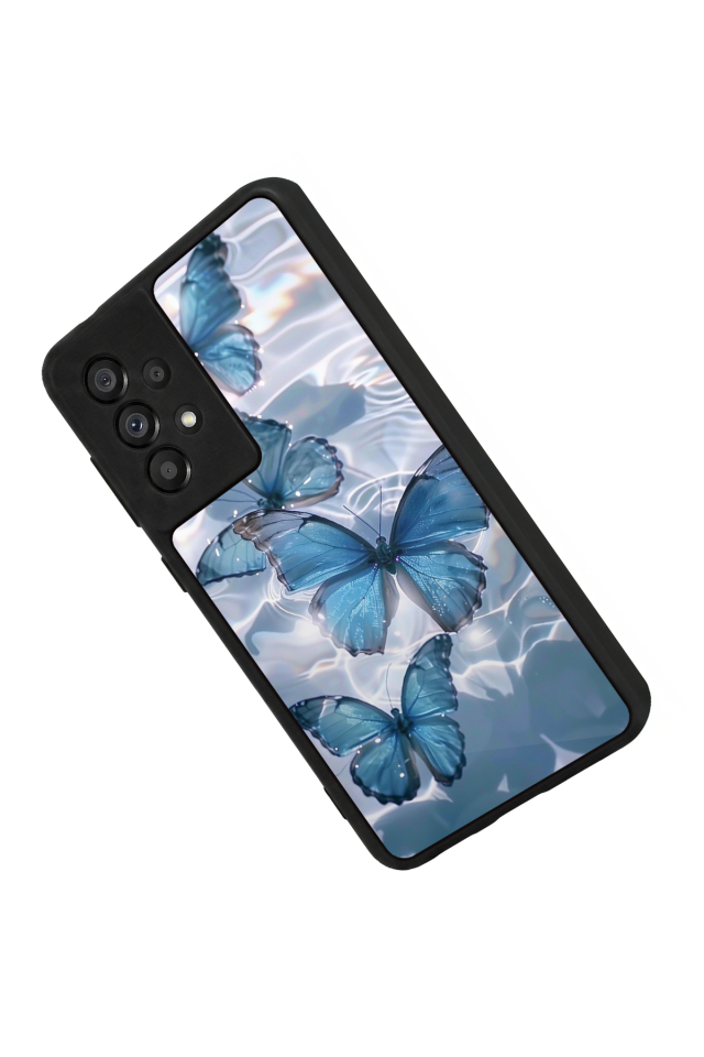 Samsung Galaxy A73 Uyumlu Kelebek Tasarımlı Glossy Premium Kılıf