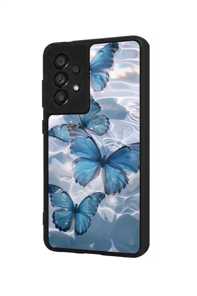 Samsung Galaxy A73 Uyumlu Kelebek Tasarımlı Glossy Premium Kılıf