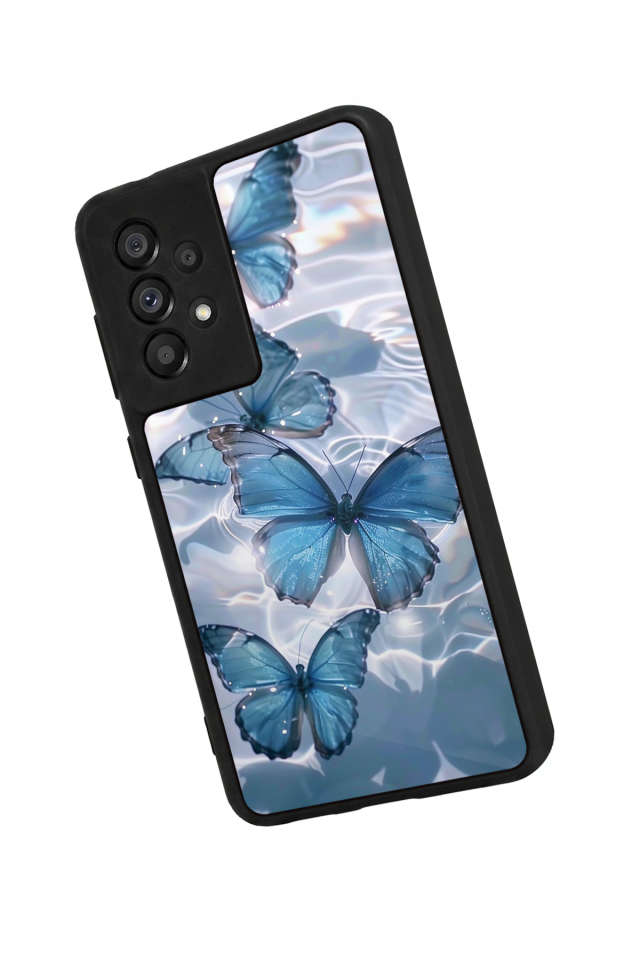 Samsung Galaxy A73 Uyumlu Kelebek Tasarımlı Glossy Premium Kılıf
