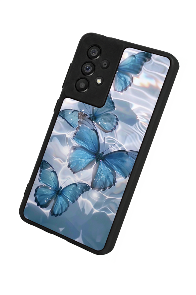 Samsung Galaxy A73 Uyumlu Kelebek Tasarımlı Glossy Premium Kılıf