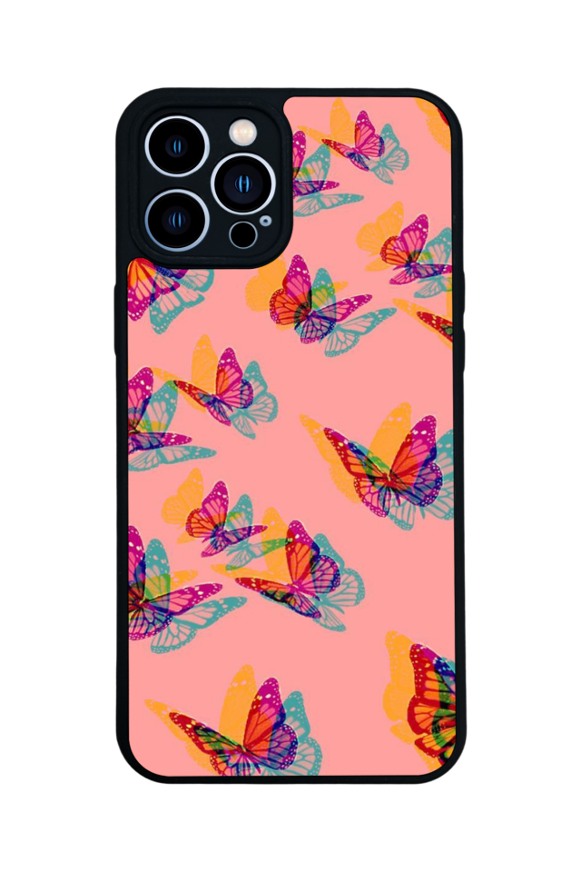 iPhone 13 Pro Max Uyumlu Kelebek Tasarımlı Glossy Premium Kılıf