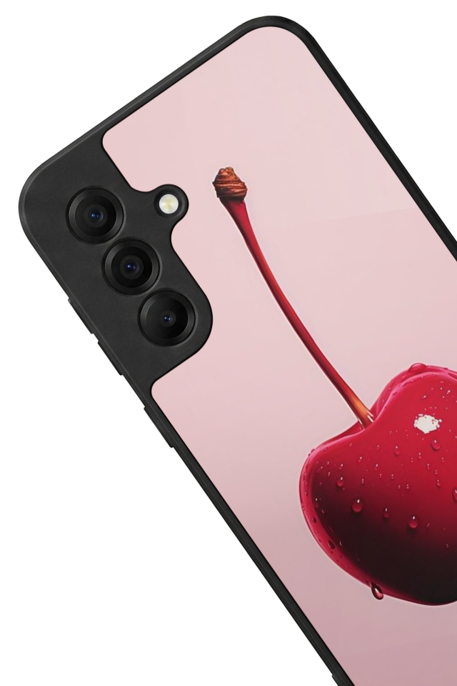 Samsung Galaxy A17 Uyumlu Kiraz Tasarımlı Glossy Premium Kılıf
