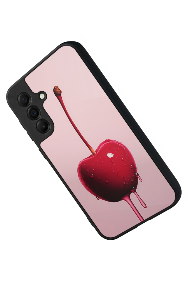 Samsung Galaxy A17 Uyumlu Kiraz Tasarımlı Glossy Premium Kılıf