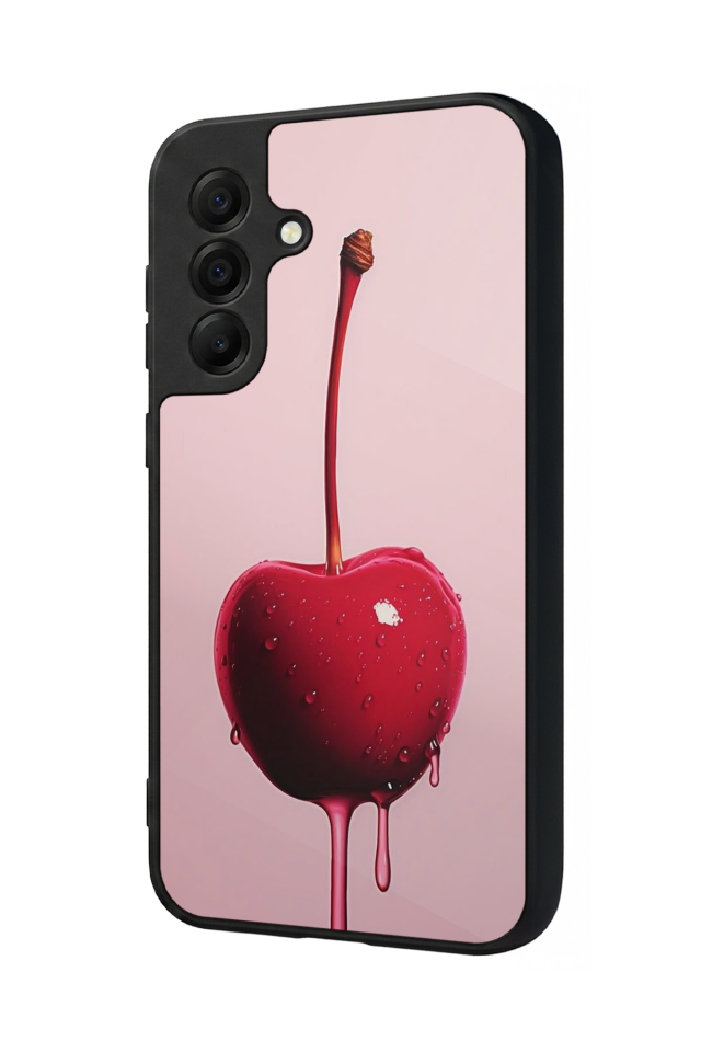 Samsung Galaxy A17 Uyumlu Kiraz Tasarımlı Glossy Premium Kılıf