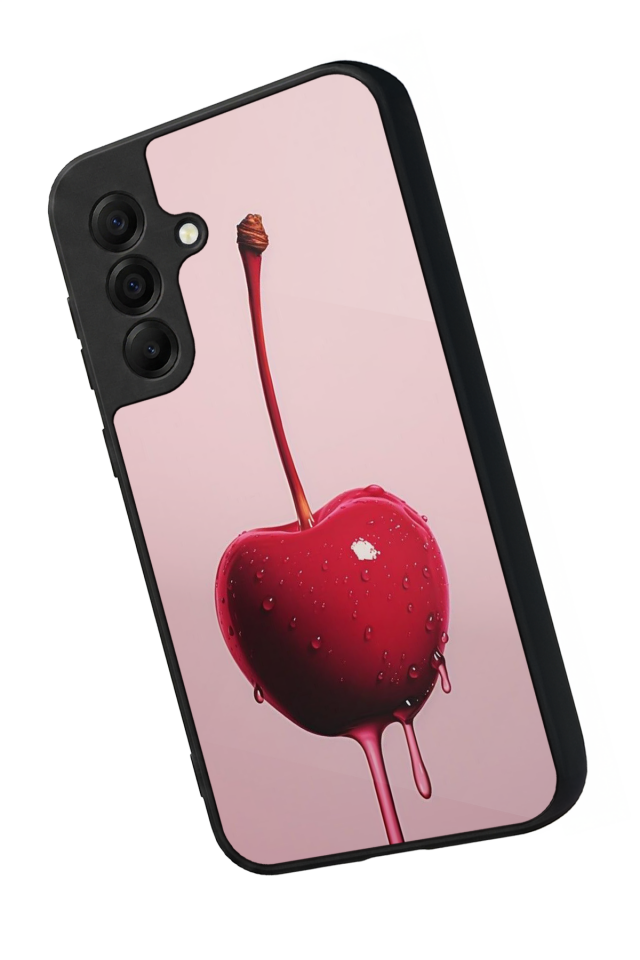 Samsung Galaxy A17 Uyumlu Kiraz Tasarımlı Glossy Premium Kılıf