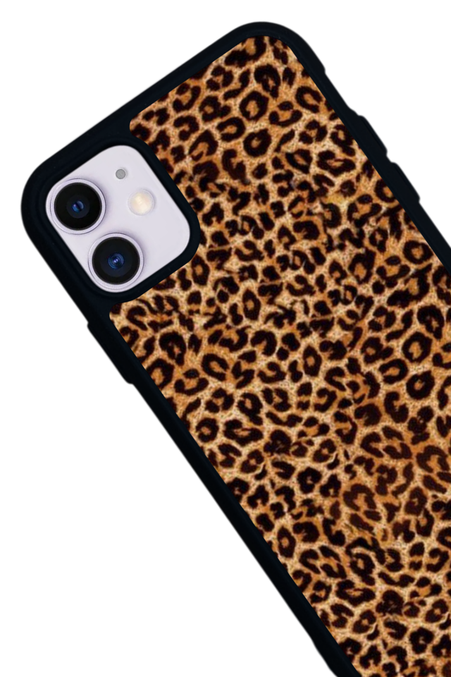 iPhone 11 Uyumlu Leopar Tasarımlı Glossy Premium Kılıf