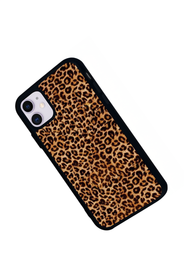 iPhone 11 Uyumlu Leopar Tasarımlı Glossy Premium Kılıf