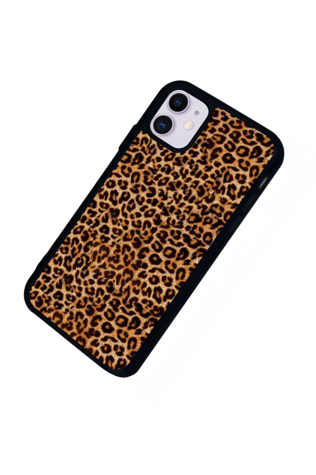 iPhone 11 Uyumlu Leopar Tasarımlı Glossy Premium Kılıf
