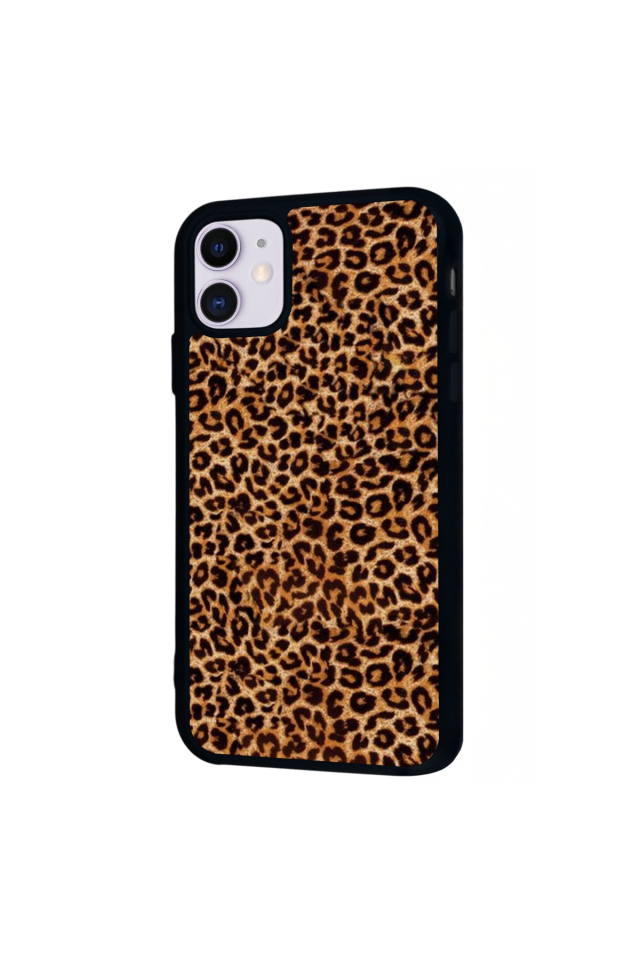iPhone 11 Uyumlu Leopar Tasarımlı Glossy Premium Kılıf