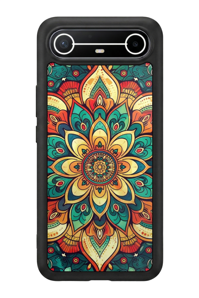 Tecno Spark Slim 5G Uyumlu Mandala Tasarımlı Glossy Premium Kılıf