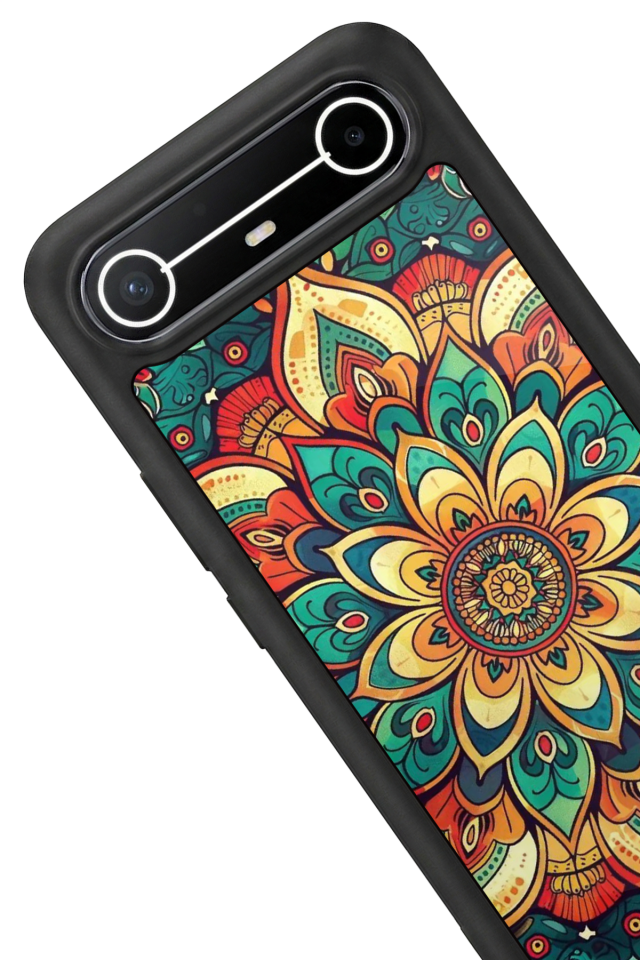 Tecno Spark Slim 5G Uyumlu Mandala Tasarımlı Glossy Premium Kılıf