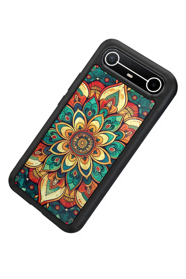 Tecno Spark Slim 5G Uyumlu Mandala Tasarımlı Glossy Premium Kılıf