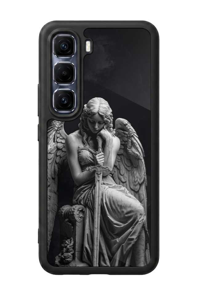 Infinix Hot 60 Pro Plus Uyumlu Melek Tasarımlı Glossy Premium Kılıf