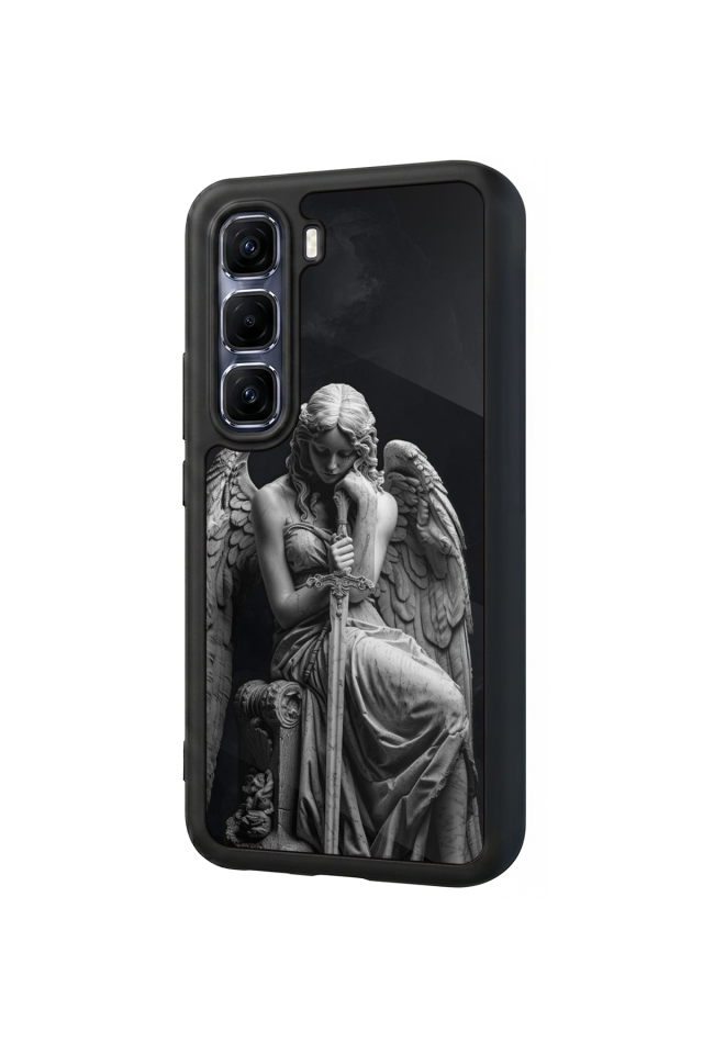 Infinix Hot 60 Pro Plus Uyumlu Melek Tasarımlı Glossy Premium Kılıf