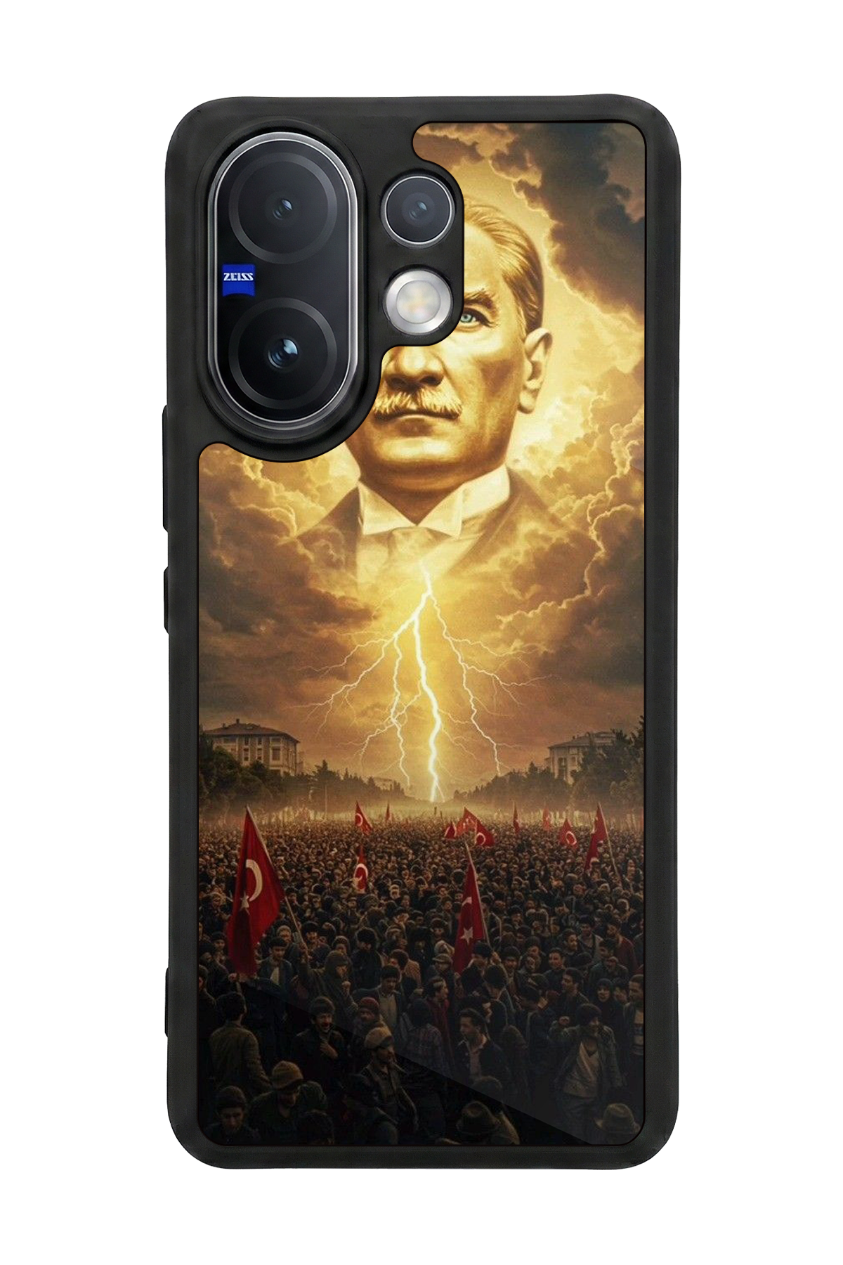 Vivo V60 Uyumlu Mustafa Kemal Ataturk Tasarımlı Glossy Premium Kılıf