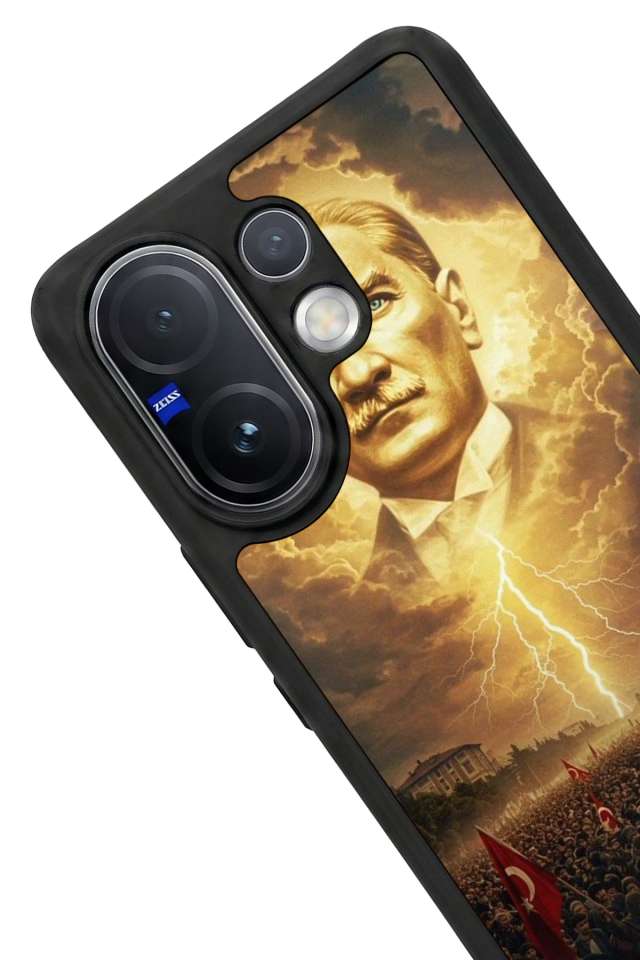 Vivo V60 Uyumlu Mustafa Kemal Ataturk Tasarımlı Glossy Premium Kılıf