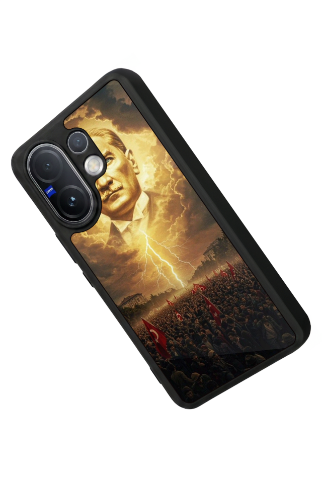 Vivo V60 Uyumlu Mustafa Kemal Ataturk Tasarımlı Glossy Premium Kılıf