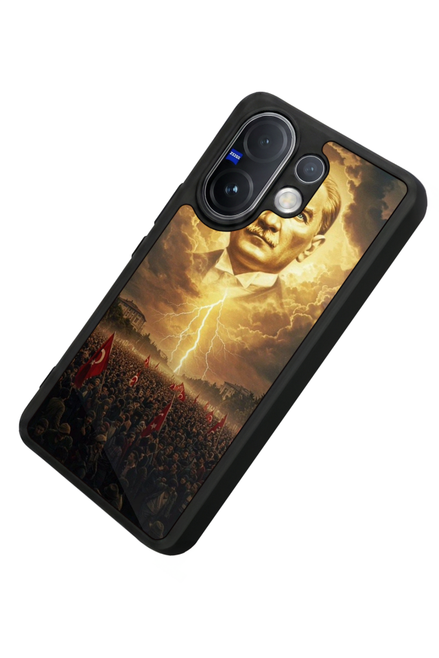 Vivo V60 Uyumlu Mustafa Kemal Ataturk Tasarımlı Glossy Premium Kılıf