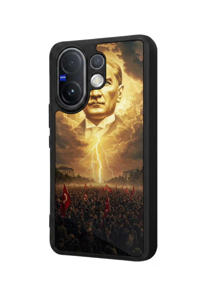 Vivo V60 Uyumlu Mustafa Kemal Ataturk Tasarımlı Glossy Premium Kılıf
