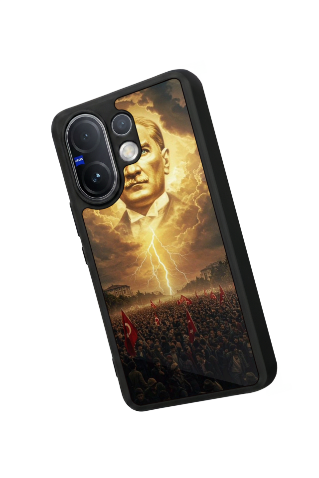 Vivo V60 Uyumlu Mustafa Kemal Ataturk Tasarımlı Glossy Premium Kılıf