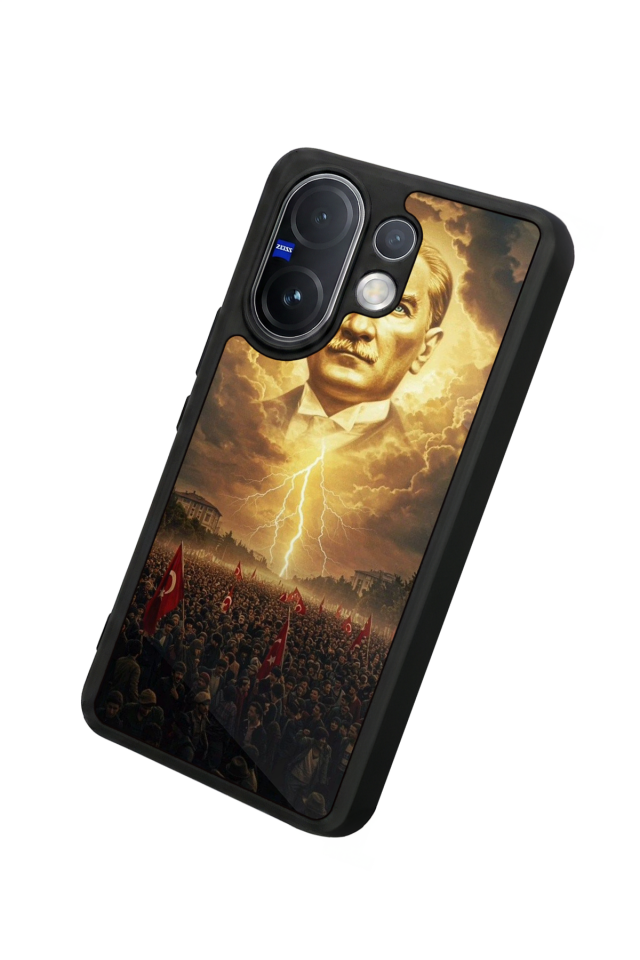 Vivo V60 Uyumlu Mustafa Kemal Ataturk Tasarımlı Glossy Premium Kılıf