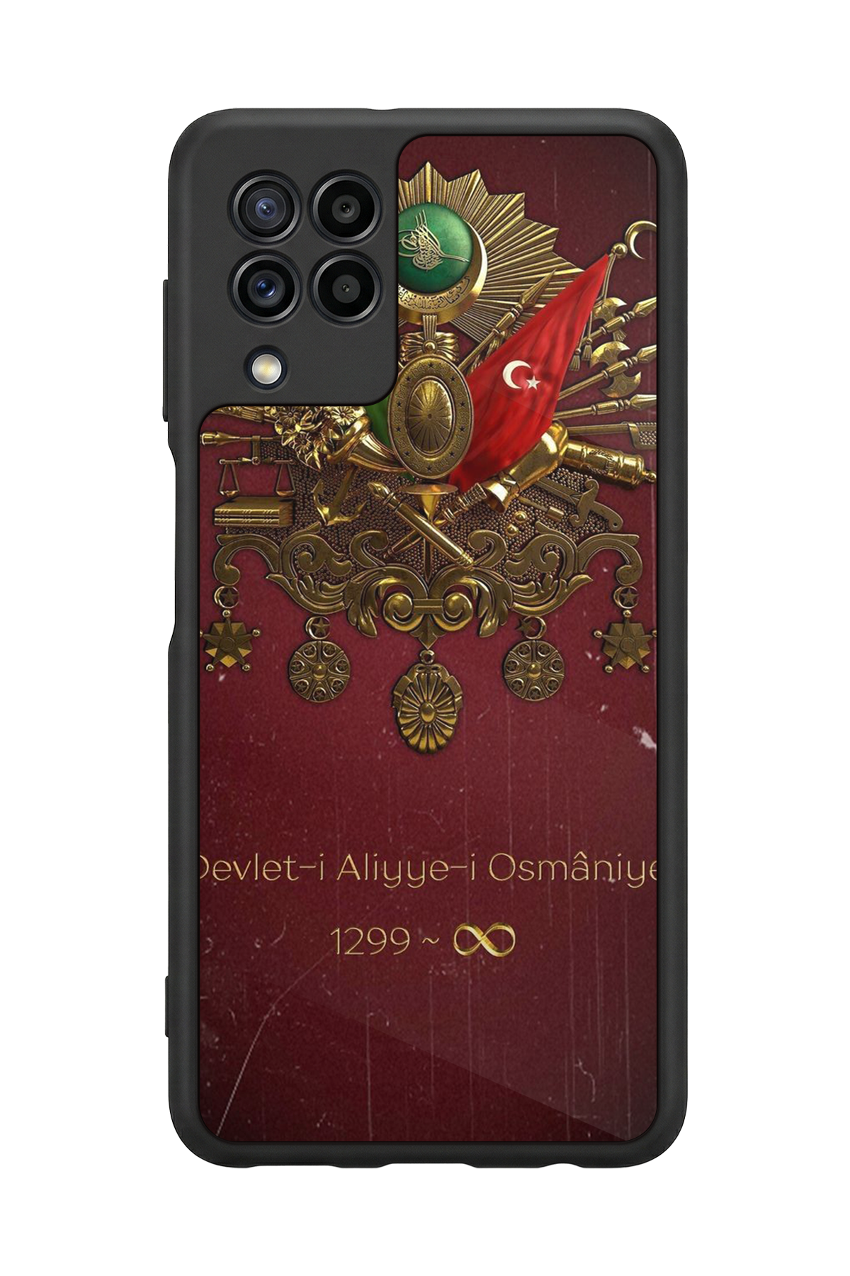 Samsung Galaxy M32 Uyumlu Osmanli Tugrasi Tasarımlı Glossy Premium Kılıf