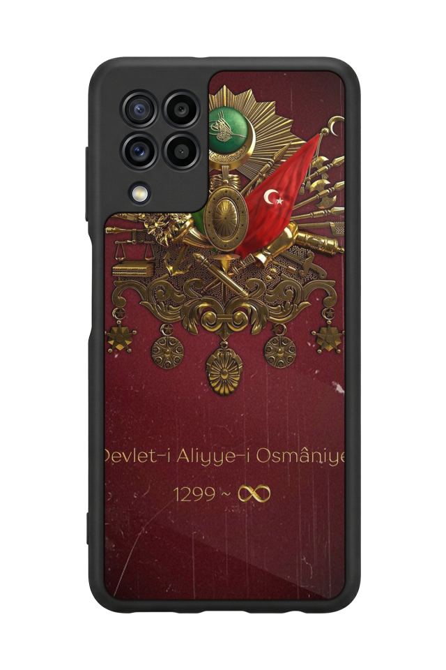 Samsung Galaxy M32 Uyumlu Osmanli Tugrasi Tasarımlı Glossy Premium Kılıf
