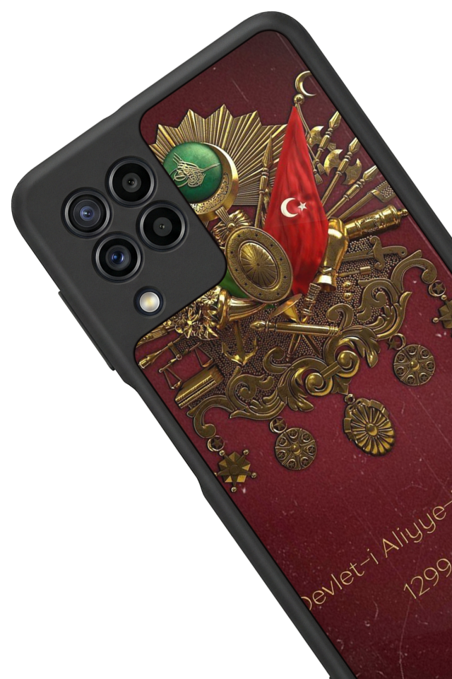 Samsung Galaxy M32 Uyumlu Osmanli Tugrasi Tasarımlı Glossy Premium Kılıf