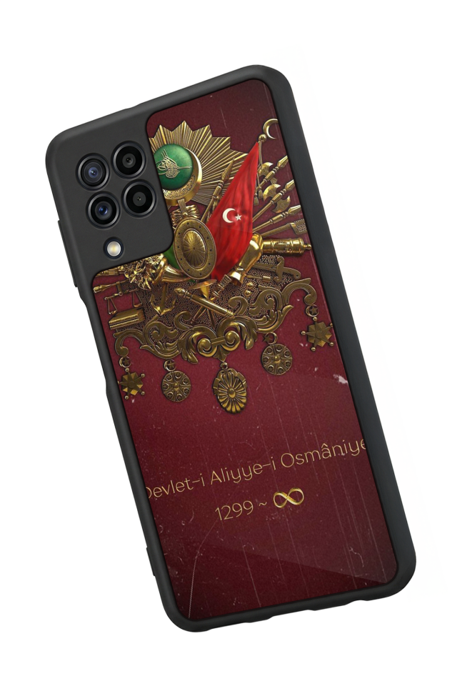 Samsung Galaxy M32 Uyumlu Osmanli Tugrasi Tasarımlı Glossy Premium Kılıf