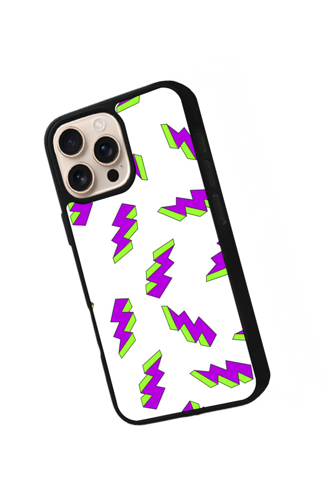 iPhone 15 Pro Max Uyumlu Simsek Tasarımlı Glossy Premium Kılıf