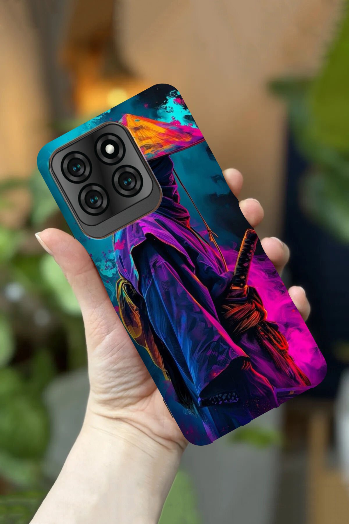 Reeder S71 Uyumlu Kamera Korumalı Samurai Desenli HD Baskılı Silikon Kılıf