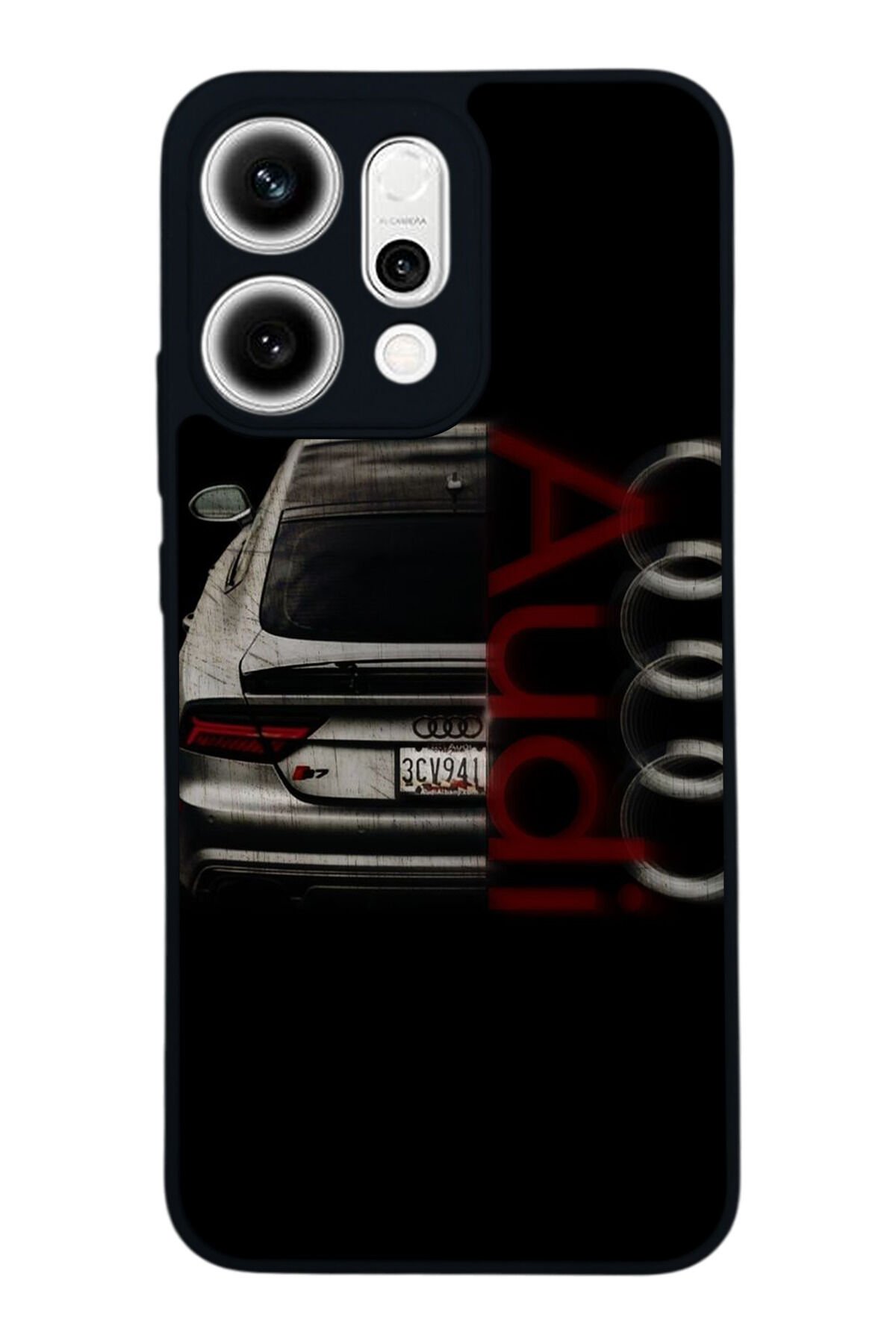 Oppo Reno 14 Uyumlu Audi Tasarımlı Glossy Premium Kılıf