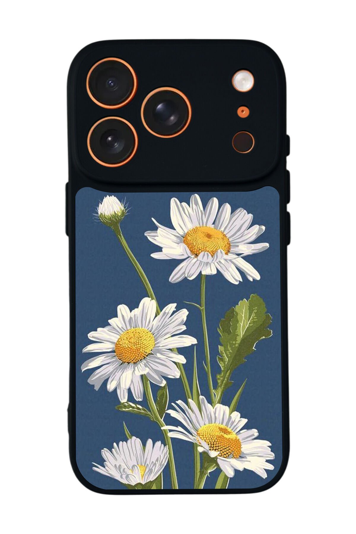 iPhone 17 Pro Max Uyumlu Papatya Tasarımlı Glossy Premium Kılıf