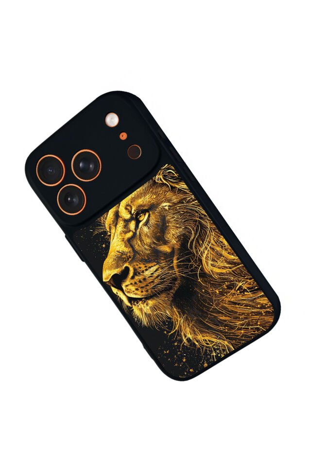 iPhone 17 Pro Uyumlu Aslan Tasarımlı Glossy Premium Kılıf