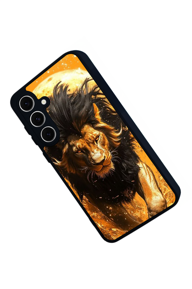 Samsung Galaxy S24 FE Uyumlu Aslan Tasarımlı Glossy Premium Kılıf