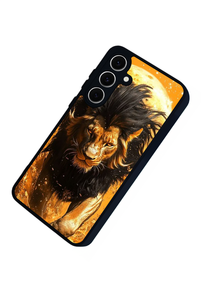 Samsung Galaxy S24 FE Uyumlu Aslan Tasarımlı Glossy Premium Kılıf