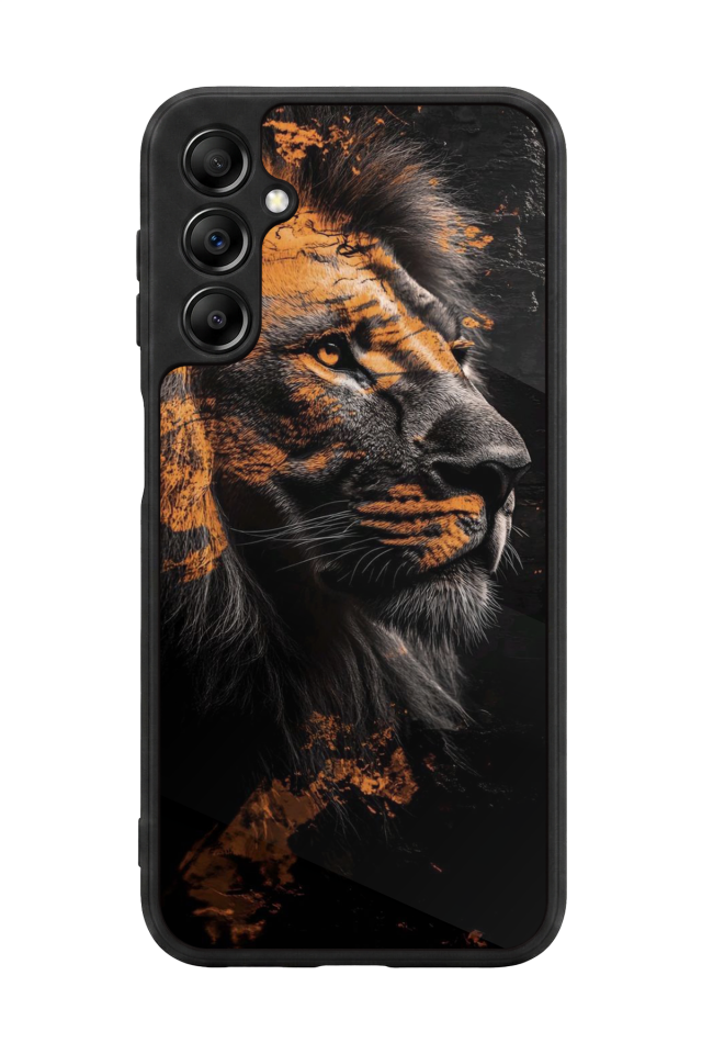 Samsung Galaxy A14 Uyumlu Aslan Tasarımlı Glossy Premium Kılıf