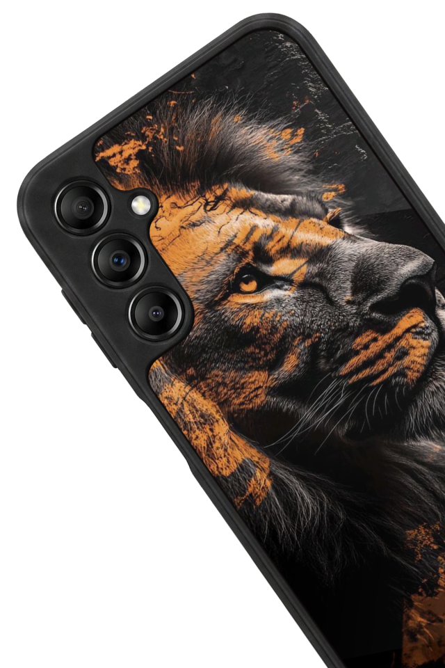 Samsung Galaxy A14 Uyumlu Aslan Tasarımlı Glossy Premium Kılıf