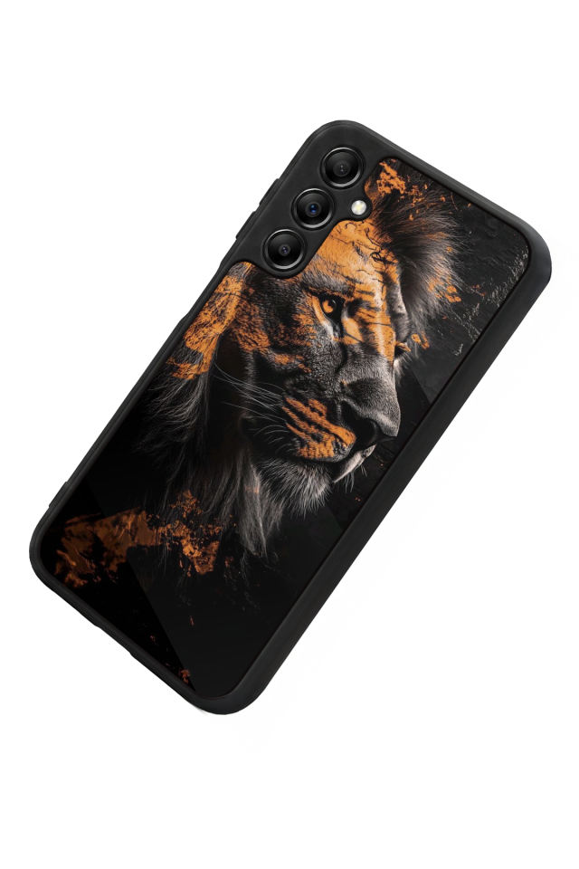 Samsung Galaxy A14 Uyumlu Aslan Tasarımlı Glossy Premium Kılıf