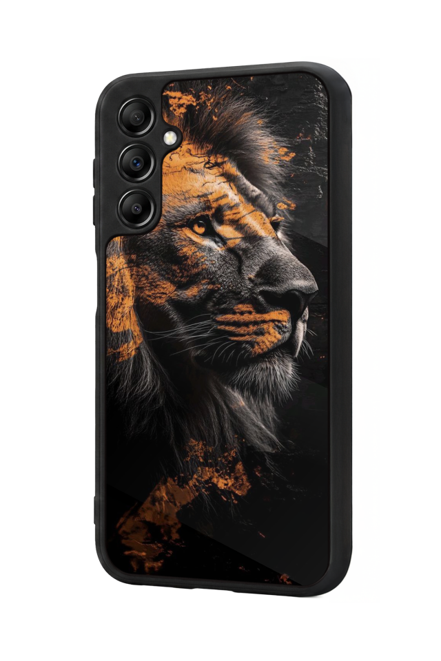 Samsung Galaxy A14 Uyumlu Aslan Tasarımlı Glossy Premium Kılıf