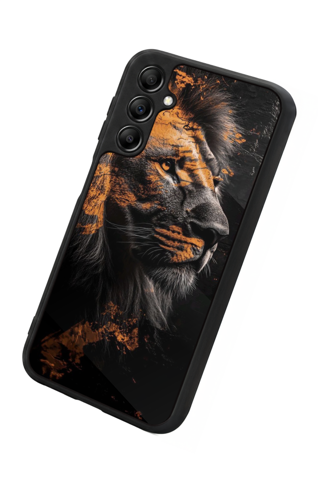 Samsung Galaxy A14 Uyumlu Aslan Tasarımlı Glossy Premium Kılıf