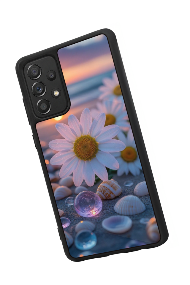 Samsung Galaxy A72 Uyumlu Cicek Tasarımlı Glossy Premium Kılıf