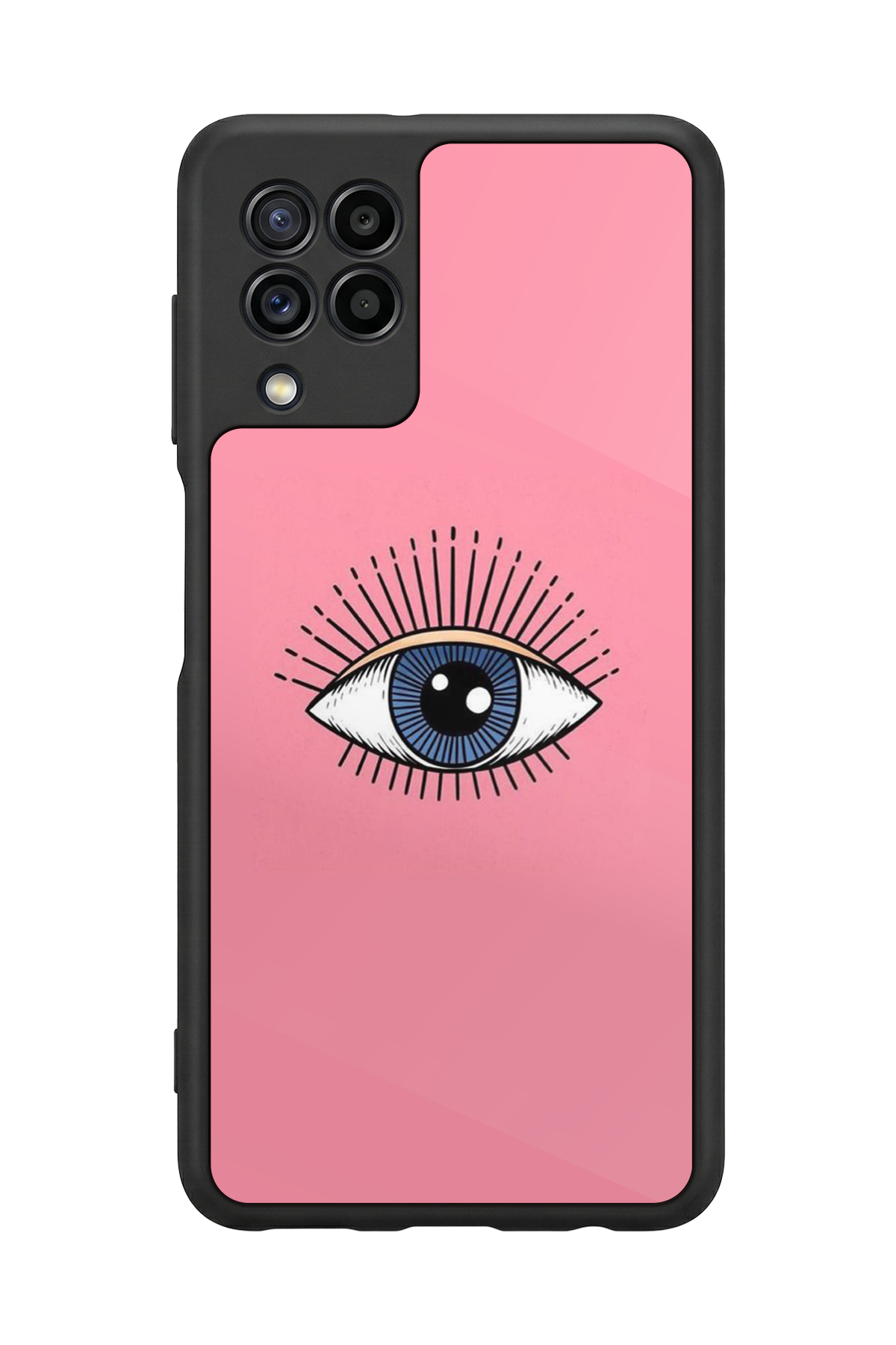 Samsung Galaxy M32 Uyumlu Göz Tasarımlı Glossy Premium Kılıf