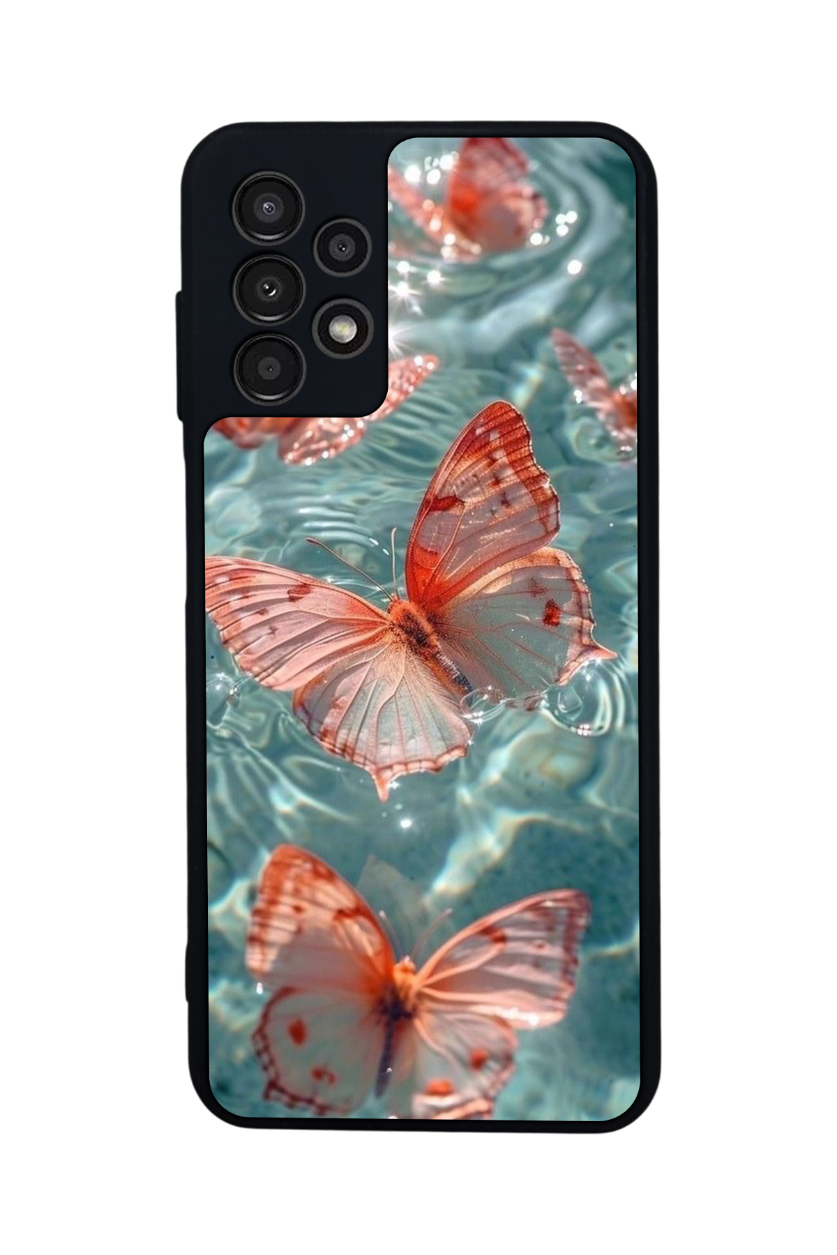 Samsung Galaxy A23 Uyumlu Kelebek Tasarımlı Glossy Premium Kılıf