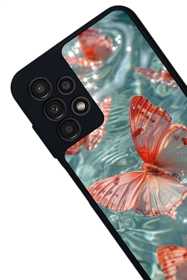 Samsung Galaxy A23 Uyumlu Kelebek Tasarımlı Glossy Premium Kılıf