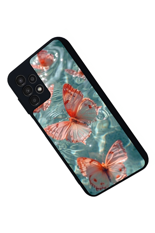 Samsung Galaxy A23 Uyumlu Kelebek Tasarımlı Glossy Premium Kılıf