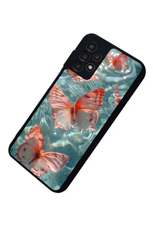Samsung Galaxy A23 Uyumlu Kelebek Tasarımlı Glossy Premium Kılıf